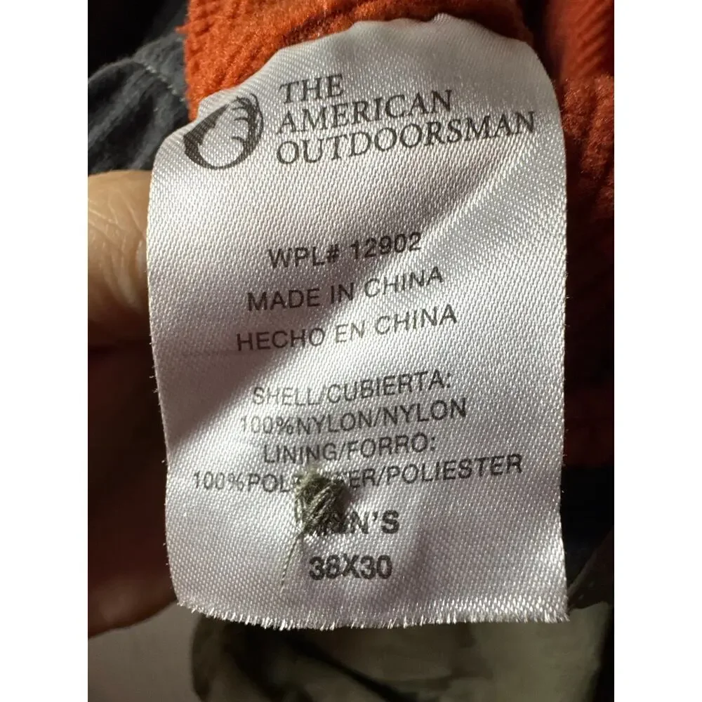 The American Outdoorsman Thick Insulated Khaki Pants Size 38 x 30 WPL 12902
